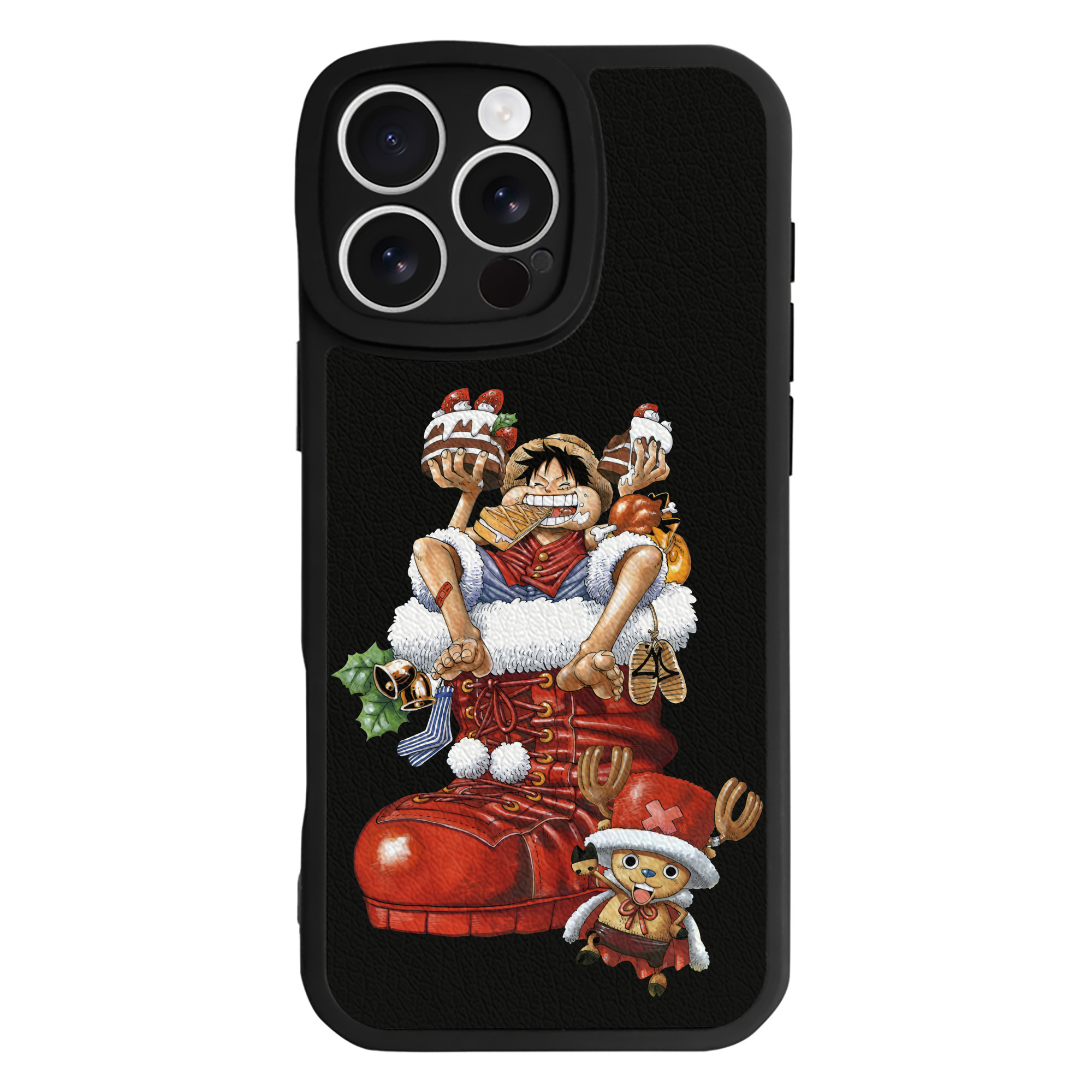 （画像用） ワンピース モンキー・D・ルフィ ONE PIECE Monkey D. Luffy 【iPhone 16シリーズ対応】シリコンスマホケース（レザー調） 材質：シリコン